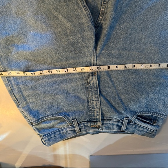 Lands End vintage high waisted white washed Blue Denim Jeans US 12 Petite - Picture 9 of 11